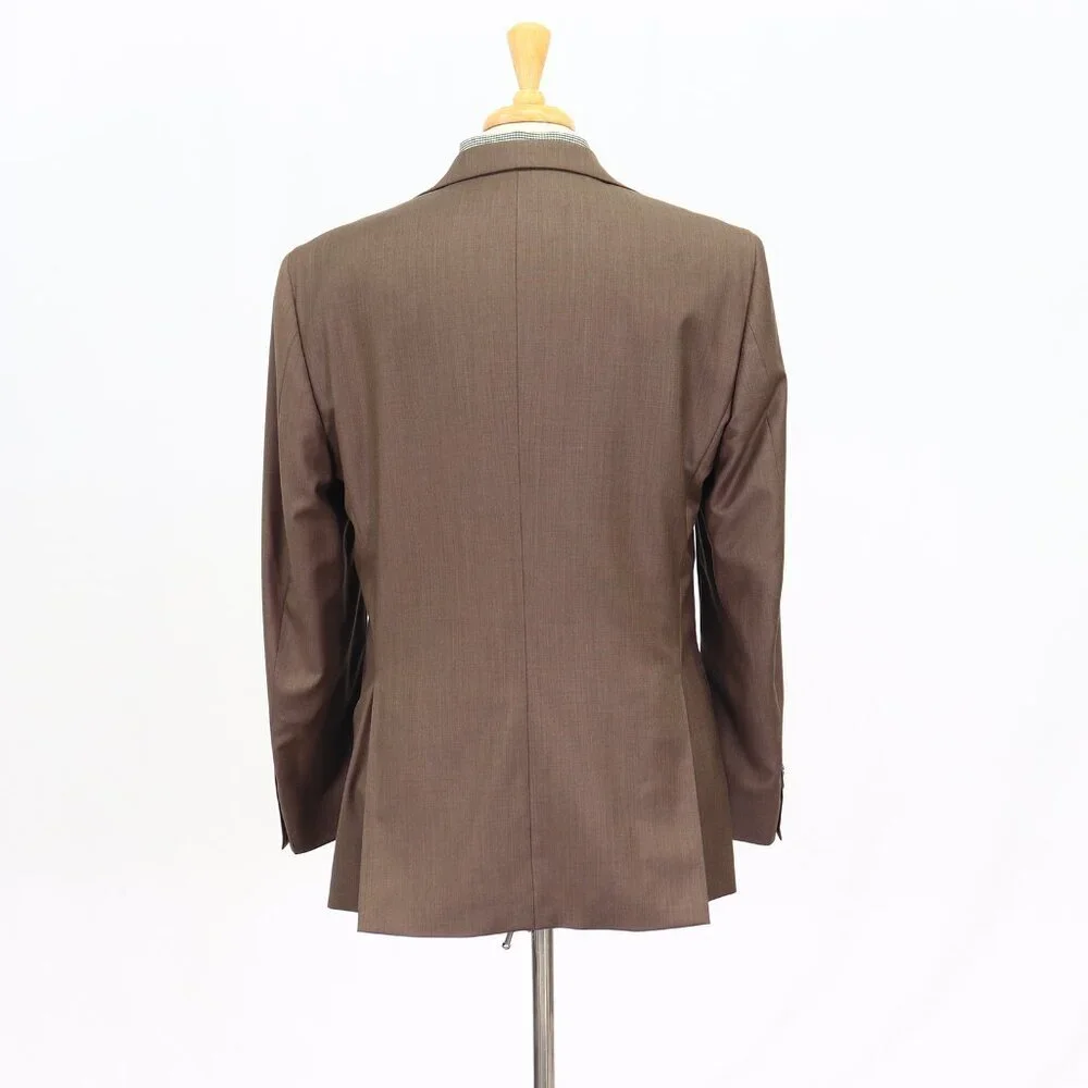 Kenneth Roberts 42R Brown Solid 2-Button Sport Coat Blazer Jacket T192